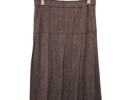 [Pre-owned] PLEATS PLEASE Pleated long skirt with nep tweed transfer pattern PP12-JG267 on Sale