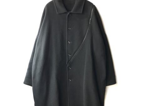 [Pre-owned] B Yohji Yamamoto Design Zipper Melton Coat NC-C70-138 Supply