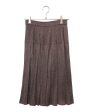 [Pre-owned] PLEATS PLEASE Pleated long skirt with nep tweed transfer pattern PP12-JG267 on Sale