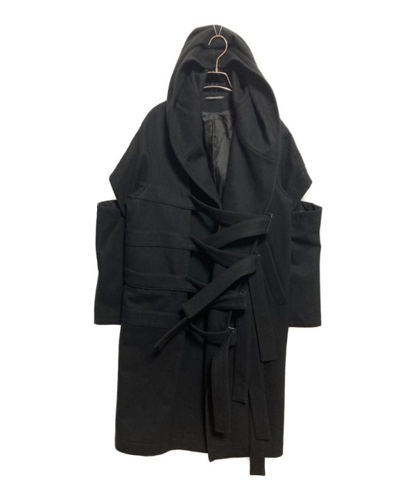 [Pre-owned] B Yohji Yamamoto Belted Design Hooded Coat NC-C51-103 Online Sale