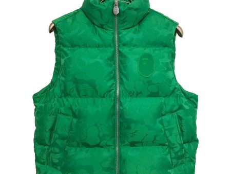 [Pre-owned] A BATHING APE TONAL SOLID CAMO PUFFER DOWN VEST 001DNJ801058I Hot on Sale