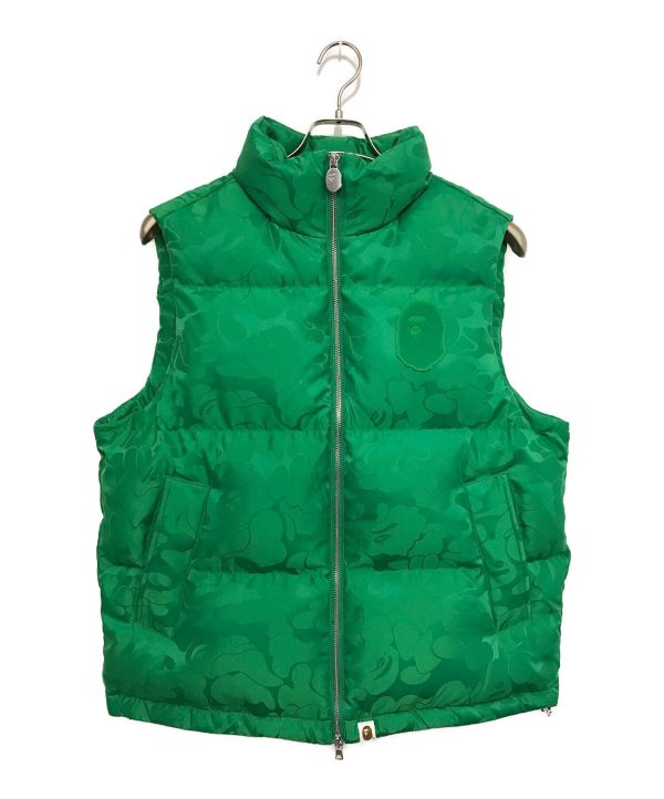 [Pre-owned] A BATHING APE TONAL SOLID CAMO PUFFER DOWN VEST 001DNJ801058I Hot on Sale