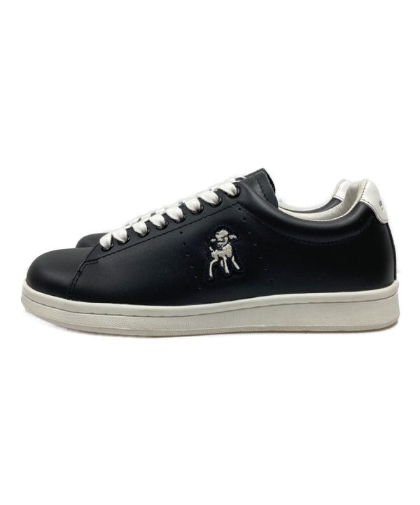 [Pre-owned] UNDERCOVER Sheep embroidered leather sneakers Online Hot Sale