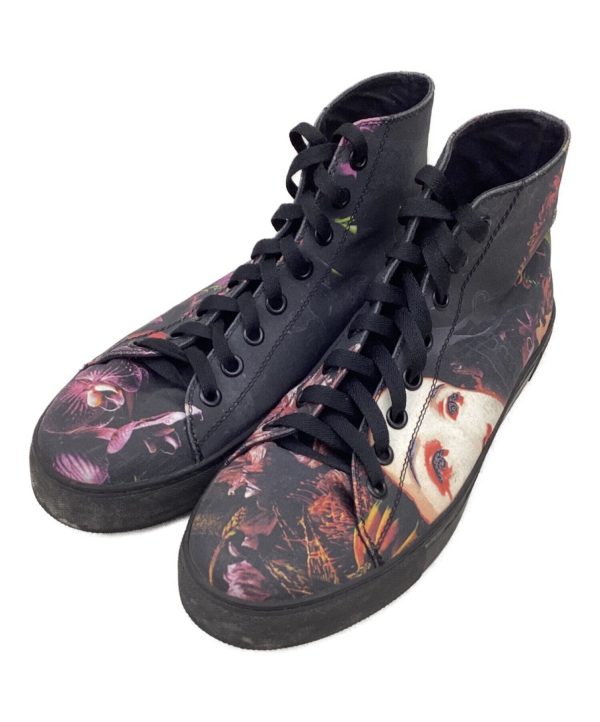 [Pre-owned] YOHJI YAMAMOTO Printed High Ket Sneakers Online now