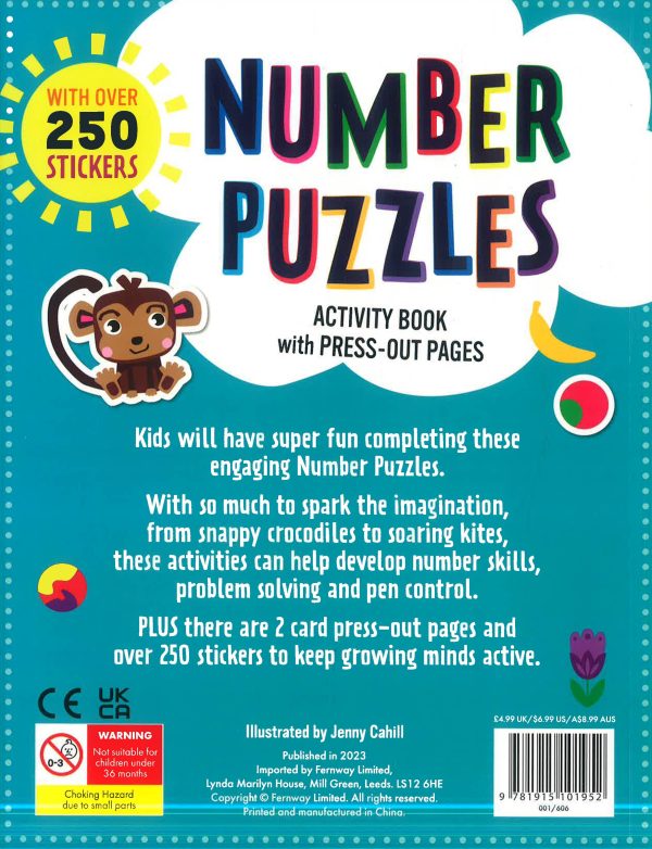 Number Puzzles Activity Book With Press-Out Pages Online Sale