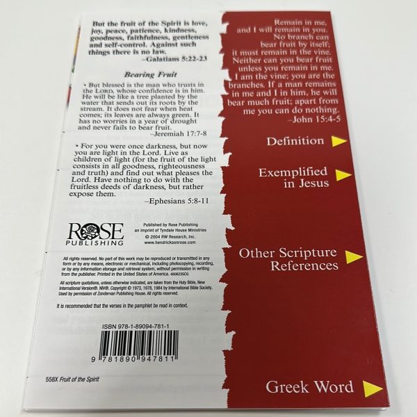 THE FRUIT OF SPIRIT PAMPHLET-7811 Sale