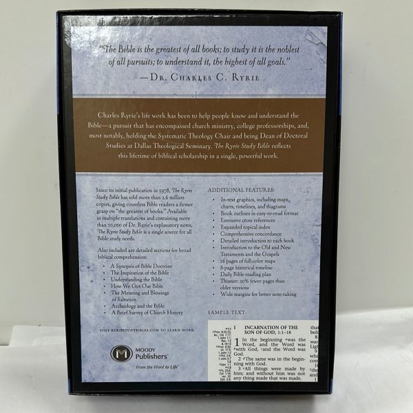 KJV RYRIE STUDY BIBLE BLK LTHR-9029 For Discount