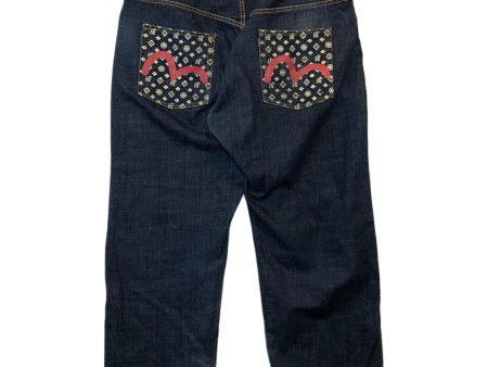 [Pre-owned] EVISU 2001 selvage denim pants Discount